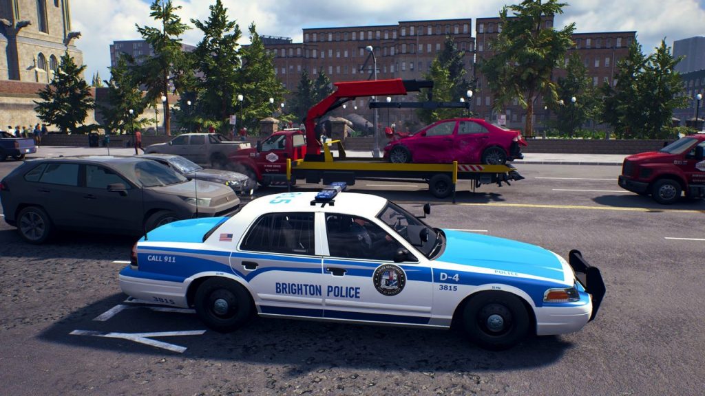 Police Simulator: Patrol Officers incluye un sistema de tráfico dinámico que crea orgánicamente el flujo de tráfico y los accidentes automovilísticos